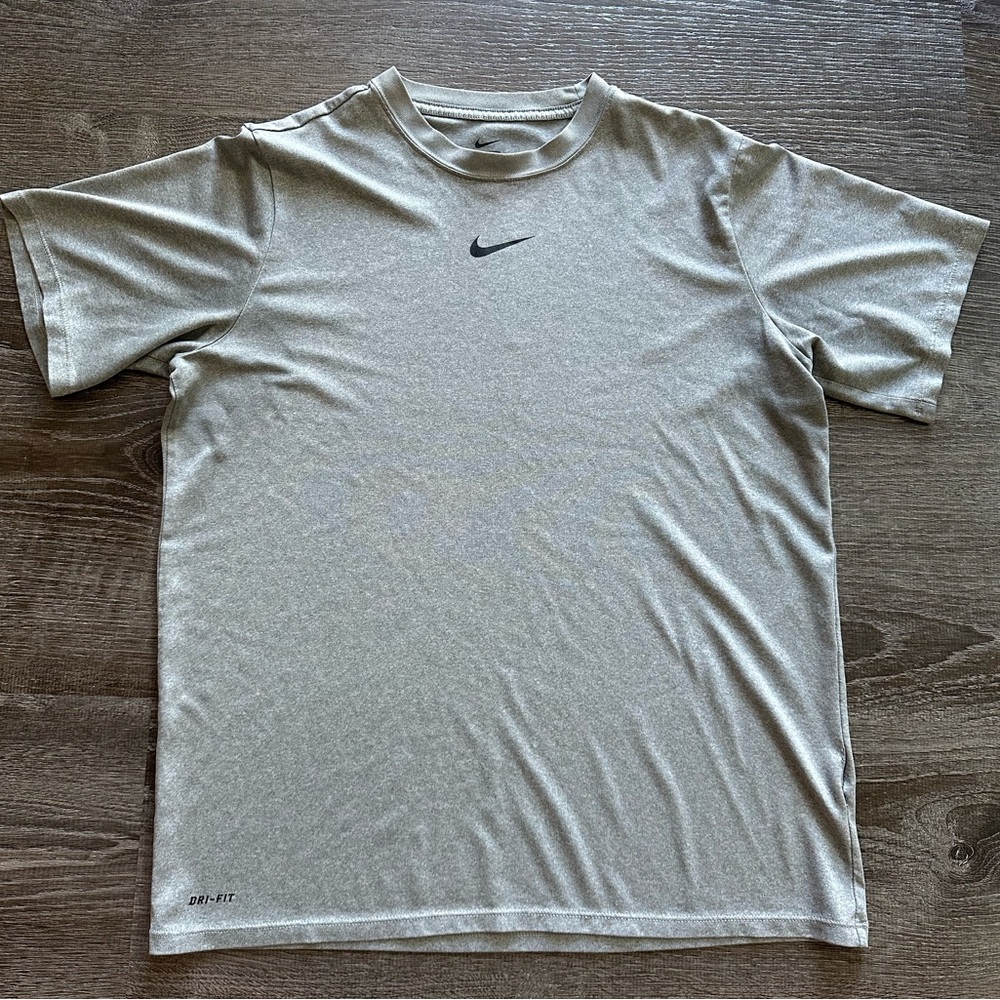 Nike Boy’s Light Gray Dri-FIT Short Sleeve Tee